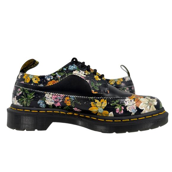 Dr. Martens Darcy Floral Oxfords Y2K Womens US 8 Black Leather Brogue Rare 3989 - Picture 6 of 16